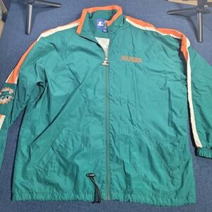 VTG 1990s Starter Miami Dolphins Windbreaker Jacket XXL NFL Officially Licensed